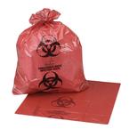 Medegen Medical Biohazardous Waste Bag, Thk 1.20mil, 33GL Capacity, 33" x 39" Red/Black