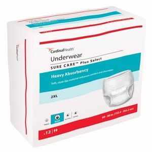 Cardinal Health, Underwear, Sure Care™ Plus Select, XX-Large, 60"-80"
