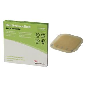 Cardinal Health&trade; Thin Hydrocolloid Dressing, 4" x 4"