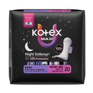 Kotex Overnight Maxi Pads with Wings, Extra Heavy Absorbency, 20 ct - REPLACES 6953635