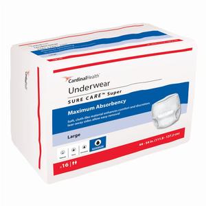 Cardinal Health, Underwear, Sure Care™ Super, Large, 44" - 54"
