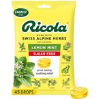 Ricola Sugar Free Lemon Mint Family Size, 45 ct