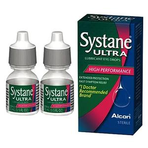 Alcon Systane&reg; Ultra Lubricant Eye Drops, Twin Pack, 5mL and 10 mL