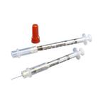 Monoject&trade; Softpack Tuberculin Safety Syringe 1mL with 28G x 1/2" L Permanently Attached Needle and Accu-tip&trade; Flat Plunger Tip, Brown, Sterile, Latex-Free