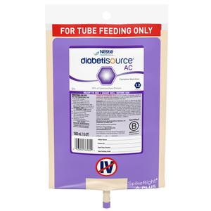 Nestle Healthcare Diabetisource&reg; Advanced-Control Tube Feeding 1500mL, SpikeRight, Lactose Free