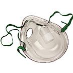 Allied Healthcare Adult Aerosol Mask with Elastic Strap and Adjustable Noseclip, Latex-free, Elongated