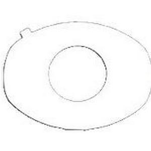 Hypalon&reg; Mini/Large Rubber Faceplate 1-1/4" Opening, 2-3/4" OD, White, Flat