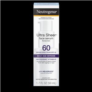 Neutrogena Ultra Sheer Face Serum, SPF 60, 1.7 Oz