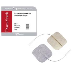 DJO Dura-Stick&reg; Premium Self-Adhesive Electrode, Stainless Steel Mesh, 2'' x 2"