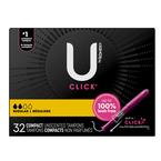 U by Kotex Supreme Premium Compact Tampons, Regular, 32 ct, Replaces Item 6951572