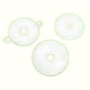 Hypalon&reg; Rubber Faceplate 7/8" Opening Round, 3" OD, Grey, Flat