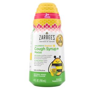ZARBEE'S Cough Syrup + Mucus, Daytime, Natural Mixed Berry Flavor, 4 Fl Oz