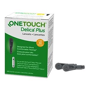 Lifescan OneTouch&reg; Delica&reg; Plus Phlebotomy Lancet, 30GA OD, 100 Count