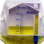 Kendall Dover&trade; Precision 400&trade; Urine Meter with Luer-Lock Sampling, Safeguard&trade; 400mL, Extra-Long 60" Tubing