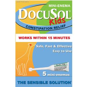 Alliance Labs DocuSol&reg; Kids Constipation Relief Mini Enemas 5 Count