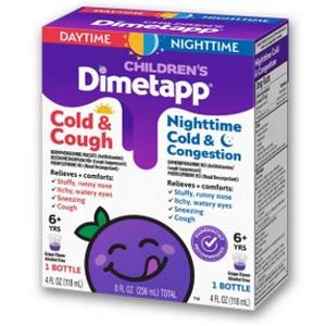 Children's Dimetapp Cold & Cough and New Nighttime Cold & Congestion, Grape, 2-Pack - REPLACES FCH66006
