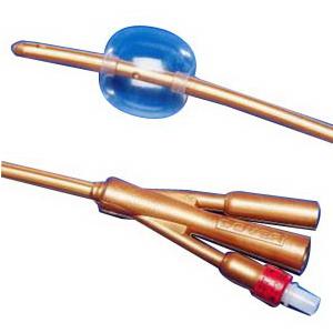 Kendall Dover&trade; 3-way Foley Catheter 18Fr, 30cc Balloon Capacity, Sterile, Reinforced Tip, Latex-Free
