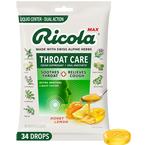 Ricola Max Throat Care Honey Lemon, 34 ct