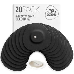 Not Just A Patch Original Patches for Dexcom G7 and Stelo, Black, 20 ct