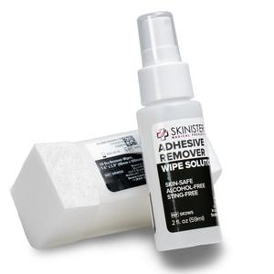 Skinister Hybrid Adhesive Remover Wipes, 50 Count Wipes + 2 fl. oz Spray Solution