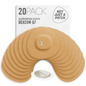 Not Just A Patch Original Patches for Dexcom G7 and Stelo, Beige, 20 ct