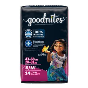 GoodNites Bedtime Bedwetting Underwear for Girls, S-M, 14 Ct. (Packaging May Vary)