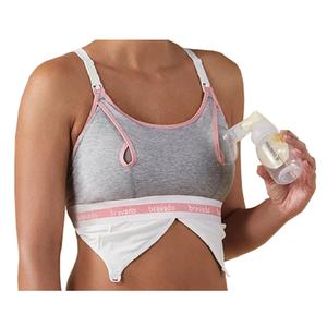 Clip and Pump Hands-Free Nursing Bra Accessory, Dove Heather, Medium