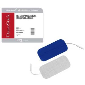 DJO Dura-Stick&reg; Premium Self-Adhesive Electrode,  Stainless Steel Mesh and Blue Gel, 1.5" x 3.5''