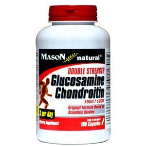 Mason Vitamins Glucosamine Chondroitin 1500/1200 Double Strength Capsule 180 Count, 3 Per Day