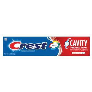 Crest Plus Cavity Protection Toothpaste, Regular Paste, 5.7 oz