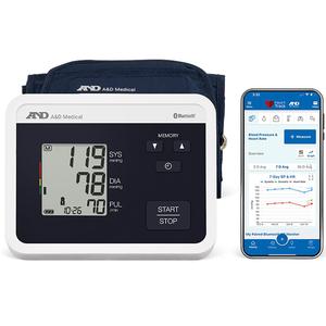 A&D Medical Multi-User Bluetooth Wide Range Cuff Blood Pressure Monitor, 8.6"-16.5” - REPLACES AEUA767F, AEUA767FAC