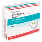 Cardinal Health, Baby Diapers, Wings™, Size 4, Large, 22 - 35 lbs