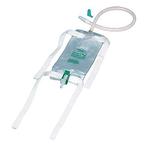 Bard Dispoz-A-Bag&reg; Leg Bag with Flip-Flo&trade; Valve, Sterile, Fabric Leg Straps, 18" Extension Tubing 32 oz