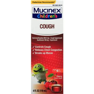 Mucinex Children's Liquid Cough, Cherry, 4 oz