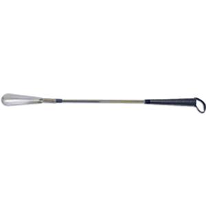 Mabis Healthcare Long Handle Shoe Horn with Flexible Head, 24", Flexible, Chrome Plated Shaft, Slip Resistant - REPLACES&nbsp;6664081120000