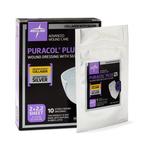 Medline Puracol&trade; Plus Ag Collagen Wound Dressing with Antimicrobial Silver, Latex Free 2" x 2-2/9"