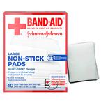 Johnson & Johnson Band-Aid&reg; First Aid Non-Stick Pads, Large, Triple Layer, 3" x 4"