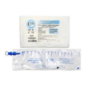 Cure Catheter® Single, Closed System, Unisex, Straight Tip, 10 FR