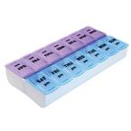 Apex Weekly Twice-A-Day Pill Organizer, Seven Day Capacity, Tray, Standard, 7.25" x 3.36" x 1.38" 3.6 oz