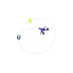 Kangaroo&trade; Skin Level Tube Access Continuous Right Angle Feeding Set, Non-Sterile