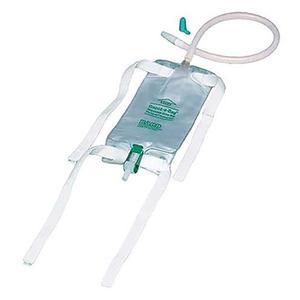 Bard Dispoz-A-Bag&reg; Leg Bag with Flip-Flo&trade; Valve, Sterile, Fabric Leg Straps, 18" Extension Tubing 32 oz