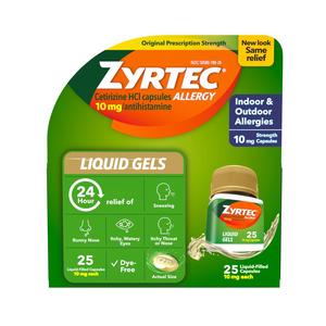 Adult ZYRTEC 10mg Liquid Gels, 25 ct - REPLACES 53020425