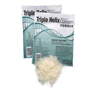 MPM Medical Triple Helix Collagen Dressing, 100% Type 1 Collagen 1g Powder
