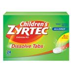 Johnson & Johnson Children's Zyrtec&reg; Allergy Dissolve Tablet, Citrus, 12 Count