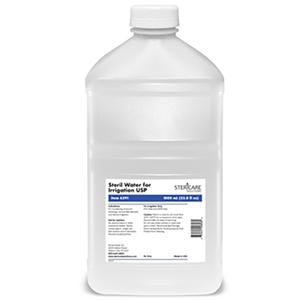 Nurse Assist USP Sterile Water for Irrigation, Square Bottle, Break Band Cap, 1000 mL - REPLACES WE6291
