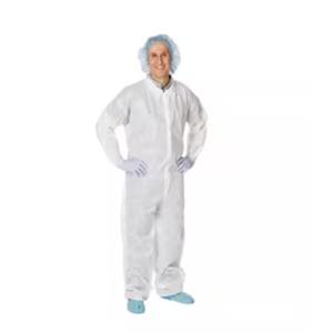 Cardinal Health&trade; Staff Coveralls, Fluid-Resistant, Universal, White