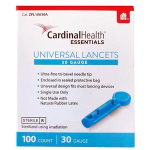 Cardinal Health Essentials&trade; Universal Safety Seal Lancet 30G