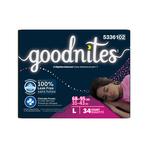 Goodnites Youth Pants for Girls, Large, Giga Pack, Replaces Item 6940534
