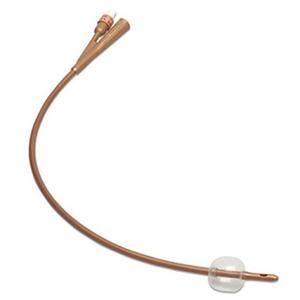 Dover 2-Way Foley Silver Coated Silicone Coude Tip Urethral Urinary Catheter, 16FR, 5ML