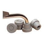 Medline Industries Guardian&reg; Quad Cane Tip with Reinforcing Metal Insert 1/2" Diameter, Gray, Heavy-duty Rubber